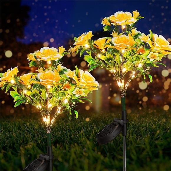 Accents Solar Garden Lights With Carnation Flower Solar Flowers